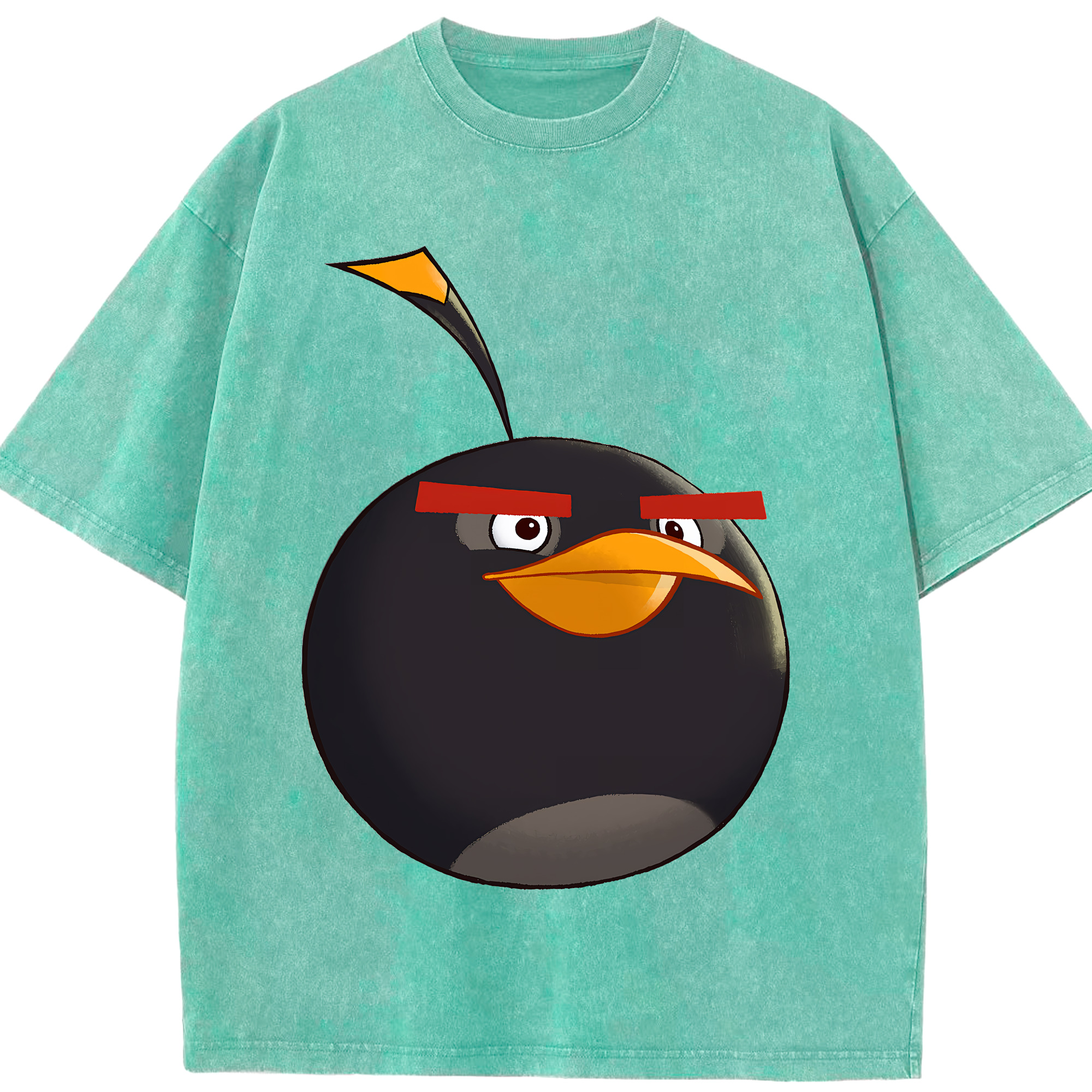 （画像用） Angry Birds アングリーバード 綿100% ヴィンテージ風 半袖Tシャツ（フロントプリント）